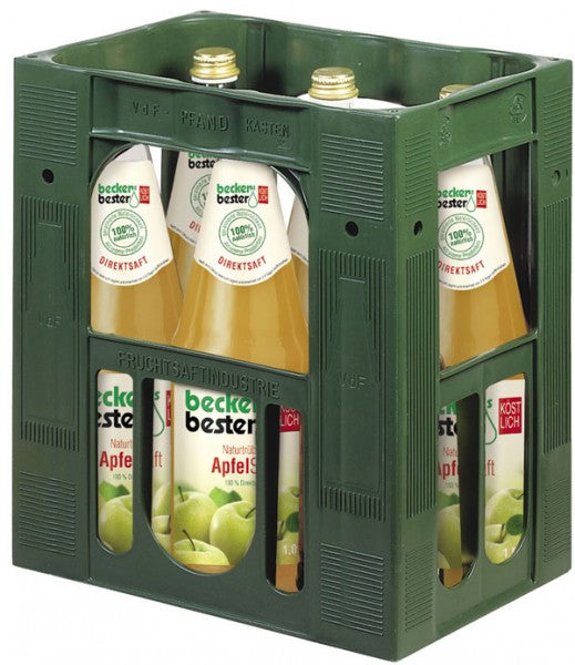 beckers bester Apfelsaft naturtrüb 6x1l Glas