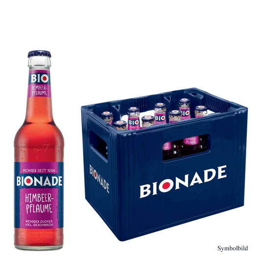 Bionade Himbeer Pflaume 12x0,33l Glas