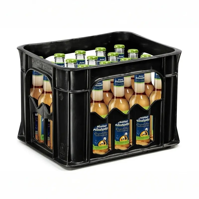 Blankenburger Wiesenquell Harzer Kräuterhexe 20×0,25l – Kasten mit Glas-Flaschen