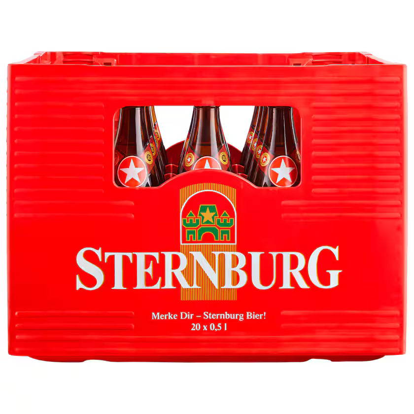 Sternburg Export 20×0,5l – Kasten mit Glas-Flaschen