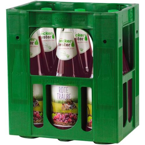 beckers bester Traubensaft rot 6x1l Glas