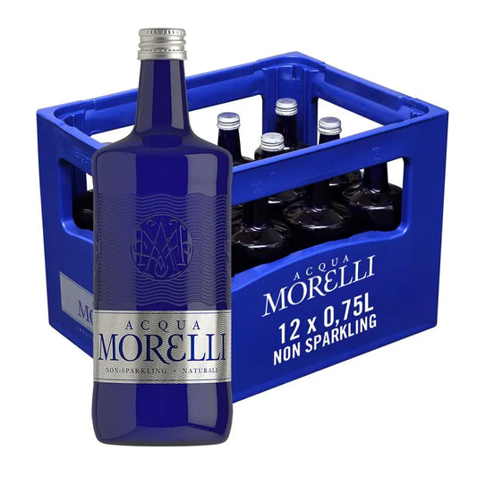 Acqua Morelli non sparkling 12×0,75l – Kasten mit Glas-Flaschen