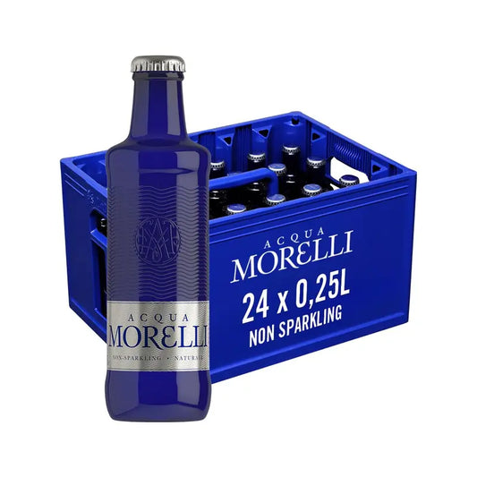 Acqua Morelli non sparkling 24×0,25l – Kasten mit Glas-Flaschen