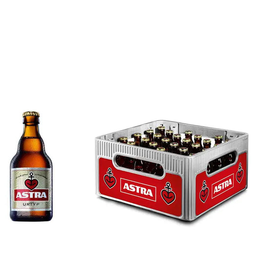 Astra Urtyp 27×0,33l – Kasten mit Glas-Flaschen