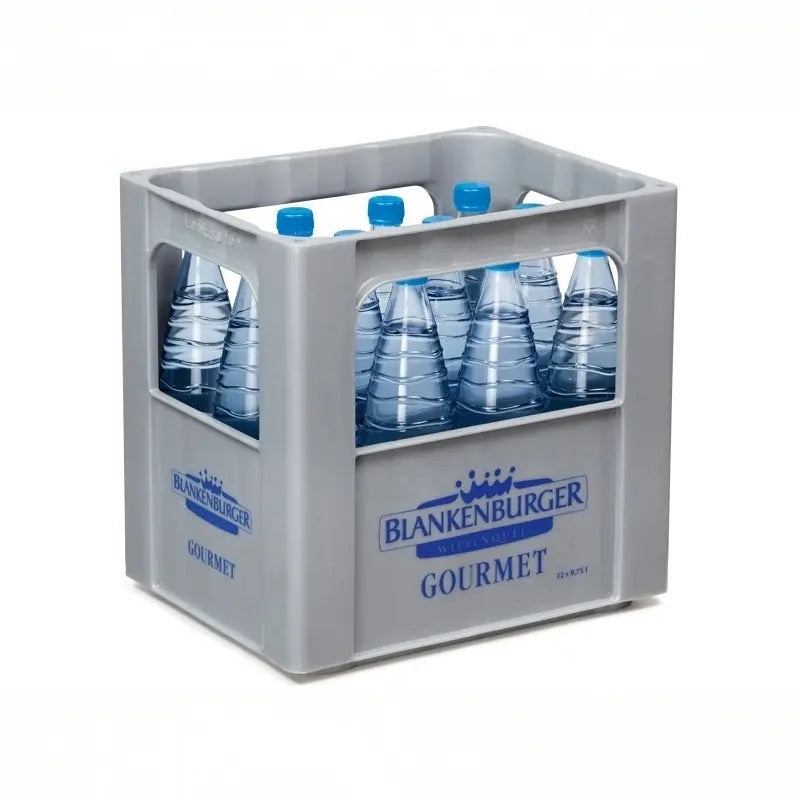 Blankenburger Wiesenquell Gourmet classic 12×0,75l – Kasten mit Glas-Flaschen