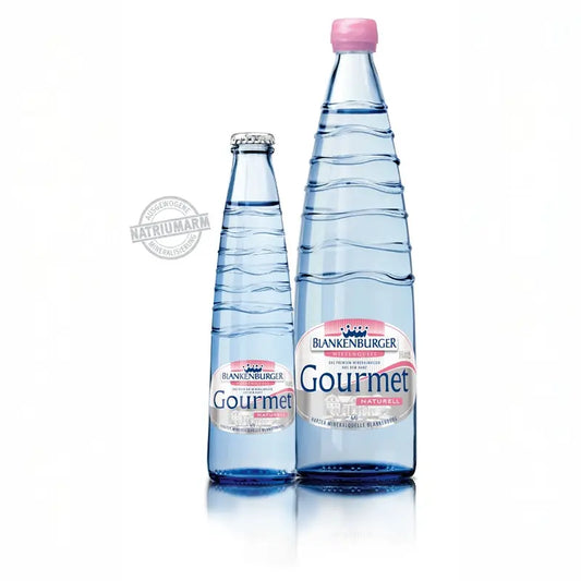 Blankenburger Wiesenquell Gourmet naturell 12×0,75l – Kasten mit Glas-Flaschen