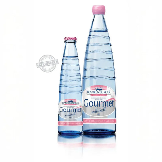 Blankenburger Wiesenquell Gourmet naturell 20×0,25l – Kasten mit Glas-Flaschen