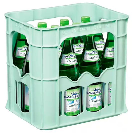 Blankenburger Wiesenquell medium 12×0,75l – Kasten mit Glas-Flaschen