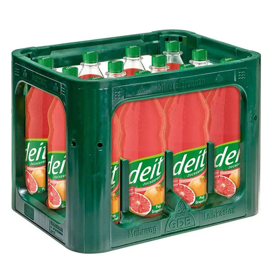 Deit Pink Grapefruit 12×1l – Kasten mit PET-Flaschen