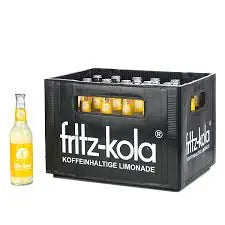 fritz-limo Zitronenlimonade 24×0,33l – Kasten mit Glas-Flaschen