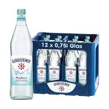 Gerolsteiner Medium 12×0,75l – Kasten mit Glas-Flaschen