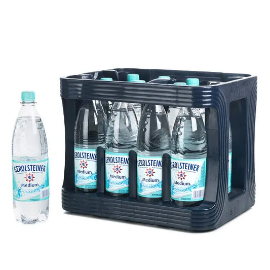 Gerolsteiner Medium 12×1l – Kasten mit PET-Flaschen
