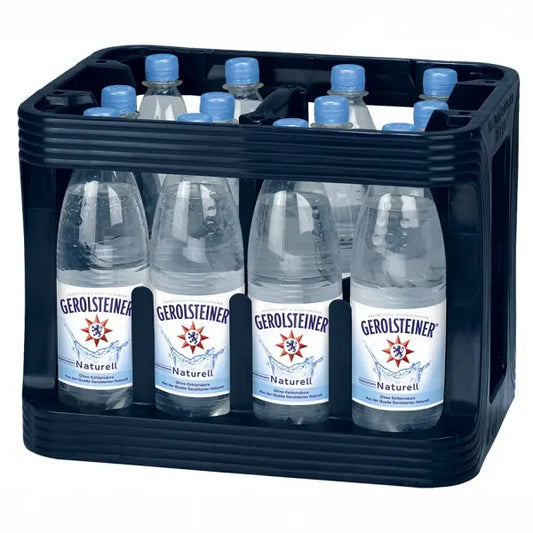 Gerolsteiner Naturell 12×1l – Kasten mit PET-Flaschen