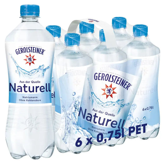Gerolsteiner Naturell 6×0,75l – Kasten mit PET-Flaschen