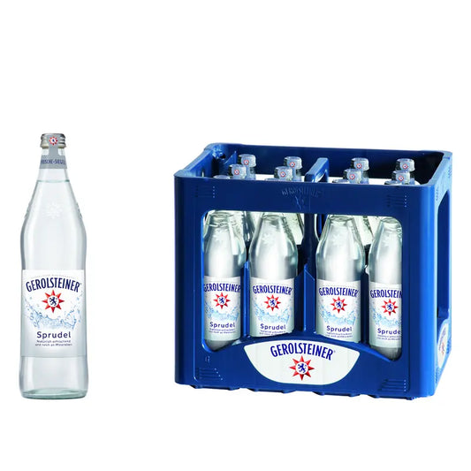 Gerolsteiner Sprudel 12×0,75l – Kasten mit Glas-Flaschen