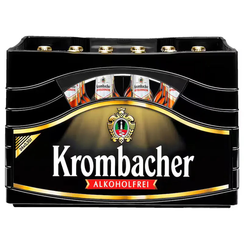 Krombacher Alkoholfrei 24×0,33l – Kasten mit Glas-Flaschen