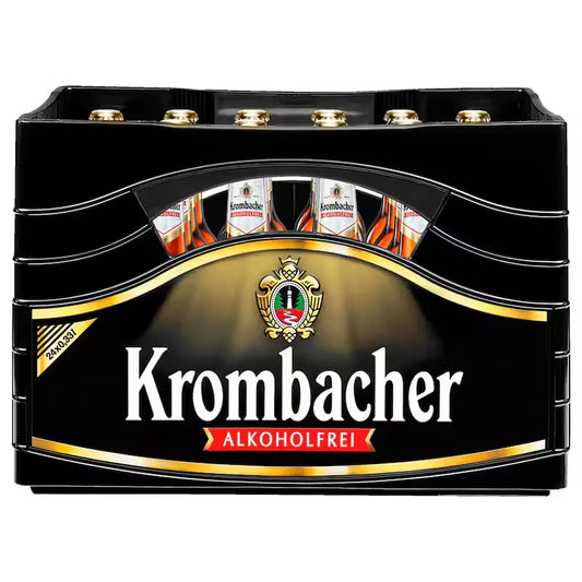 Krombacher Alkoholfrei 24×0,33l – Kasten mit Glas-Flaschen