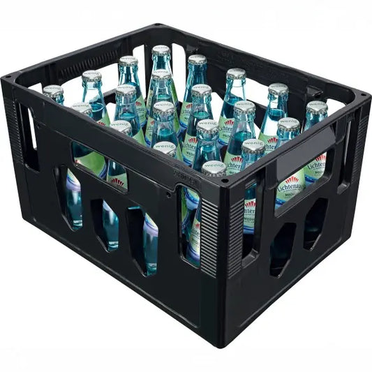 Lichtenauer Mineralwasser Medium 20×0,25l – Kasten mit Glas-Flaschen