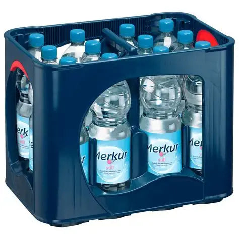 Merkur Mineralwasser Still 12×1l – Kasten mit PET-Flaschen