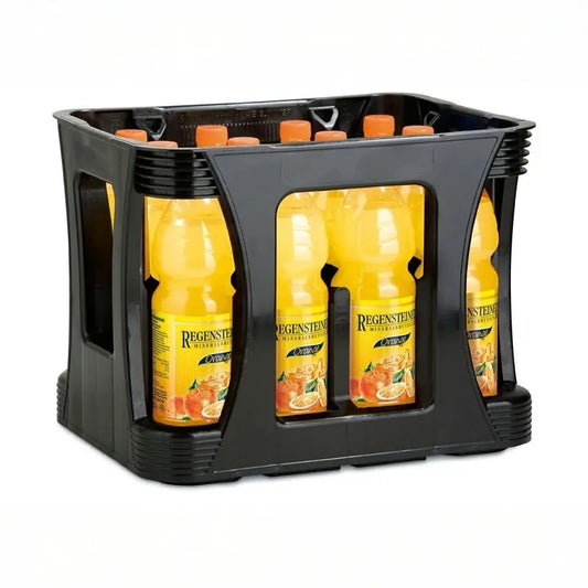 Regensteiner Mineralbrunnen Orange 12×1l – Kasten mit PET-Flaschen