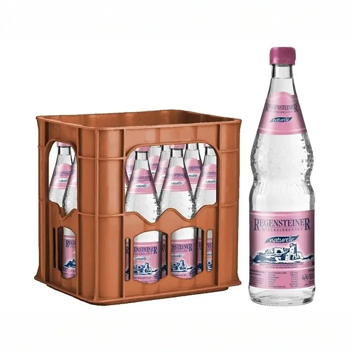 Regensteiner Mineralwasser Naturelle 12×0,7l – Kasten mit Glas-Flaschen