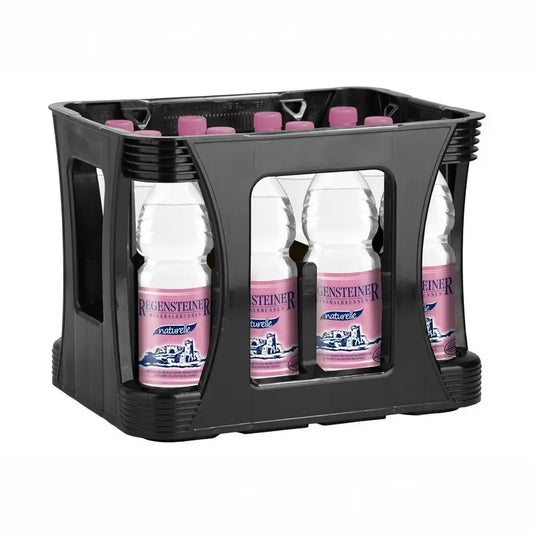 Regensteiner Mineralwasser Naturelle 12×1l – Kasten mit PET-Flaschen