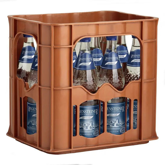 Regensteiner Mineralwasser Spritzig 12×0,7l – Kasten mit Glas-Flaschen