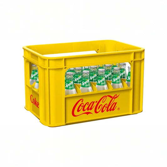 Sprite 24×0,2l – Kasten mit Glas-Flaschen